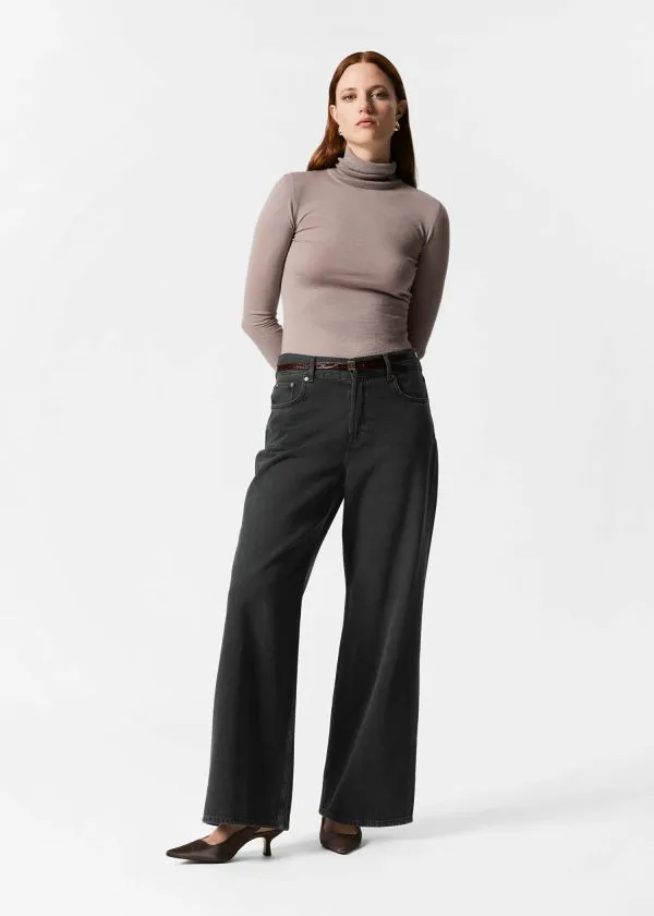 Women Knitwear and Other Stories Merino Turtleneck Jumper Mole