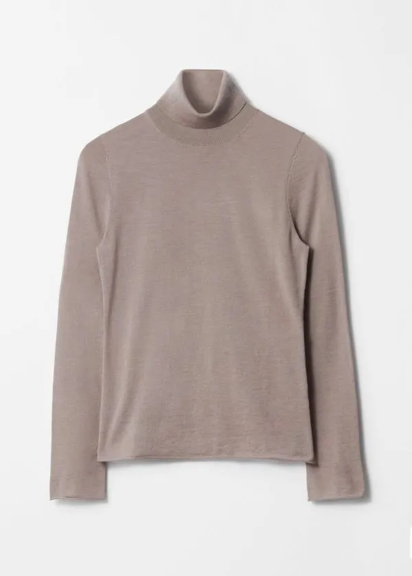 Women Knitwear and Other Stories Merino Turtleneck Jumper Mole