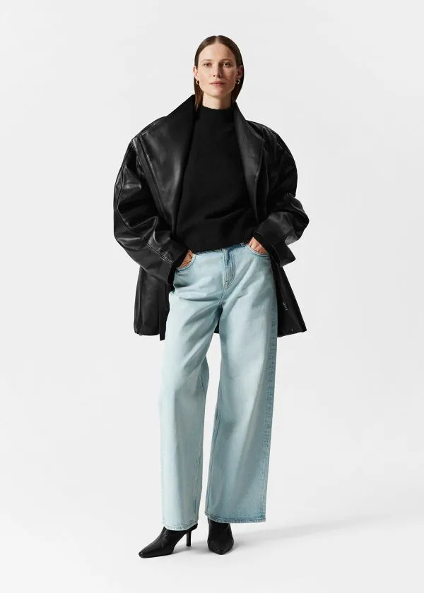 Women Knitwear and Other Stories MockNeck Sweater Black