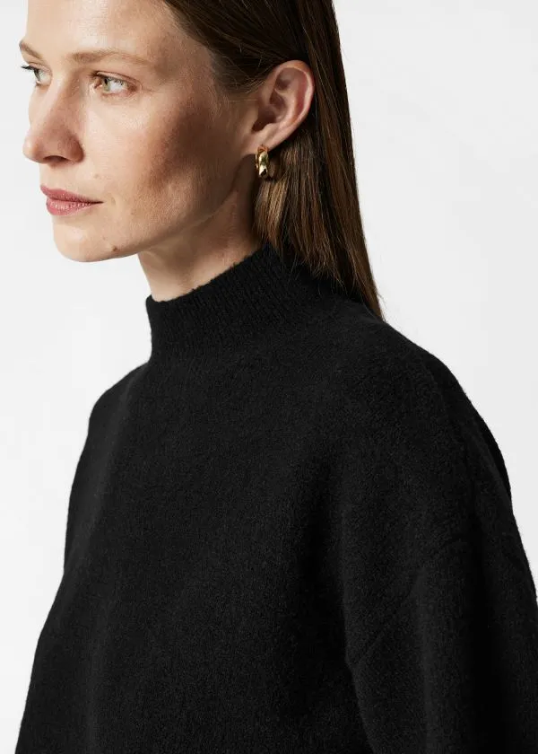 Women Knitwear and Other Stories MockNeck Sweater Black