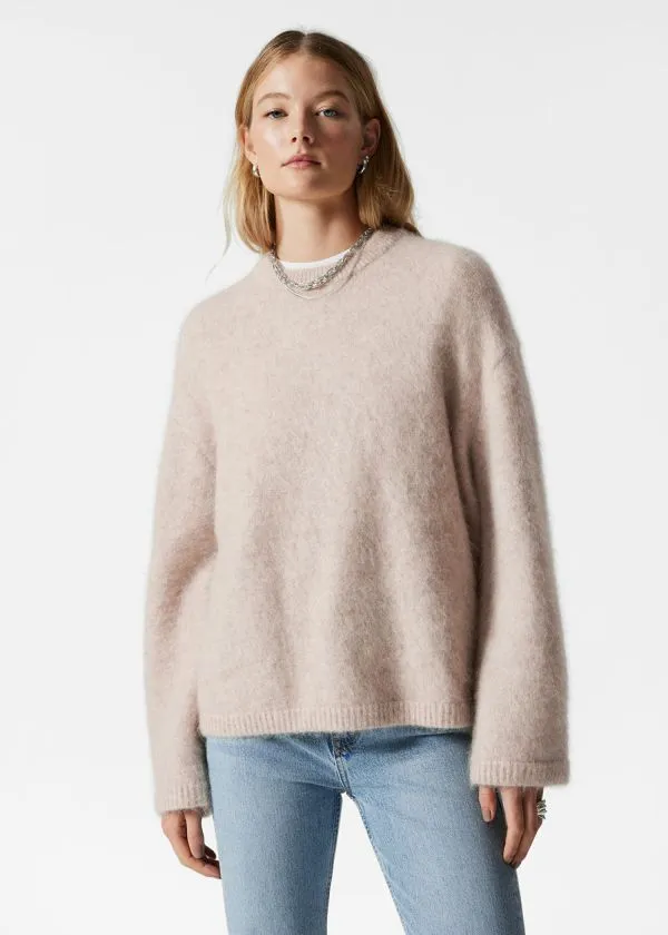 Women Knitwear and Other Stories MohairBlend Jumper Beige