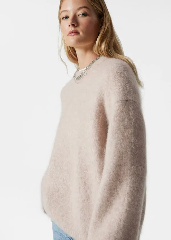 Women Knitwear and Other Stories MohairBlend Jumper Beige Women Knitwear and Other Stories MohairBlend Jumper Beige