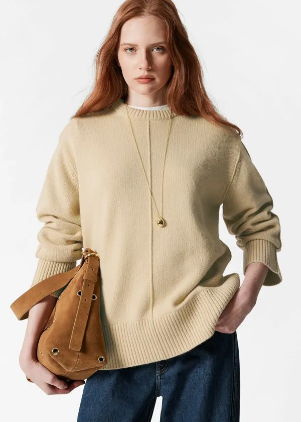 Women Knitwear and Other Stories Oversized Knit Jumper Yellow