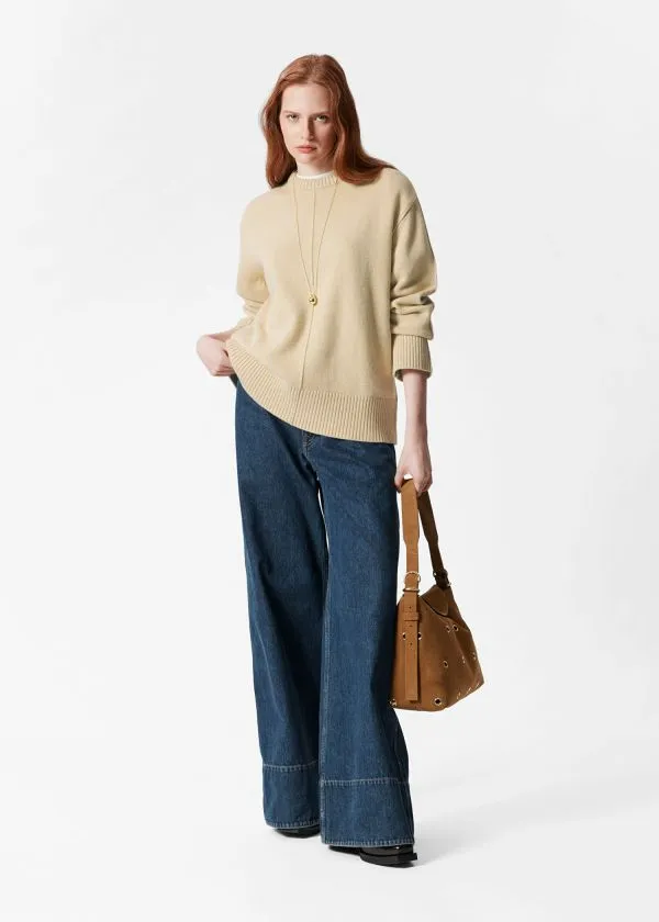 Women Knitwear and Other Stories Oversized Knit Jumper Yellow