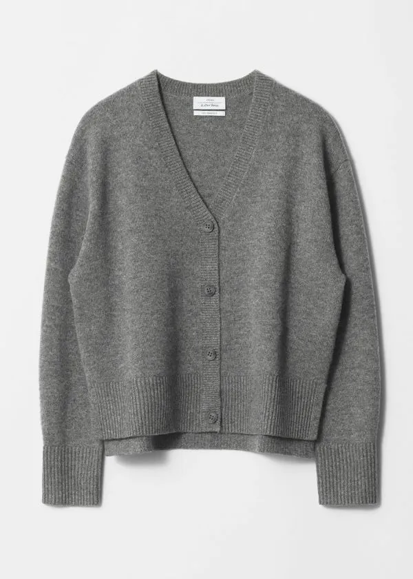 Women Knitwear and Other Stories Oversized Merino Knit Cardigan Grey