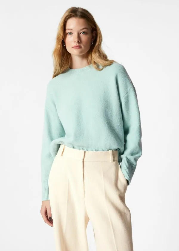 Women Knitwear and Other Stories Relaxed Knit Jumper Pale Green