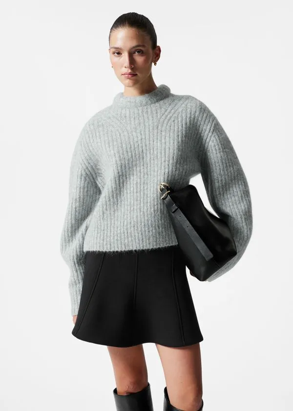 Women Knitwear and Other Stories RibKnit Jumper Grey