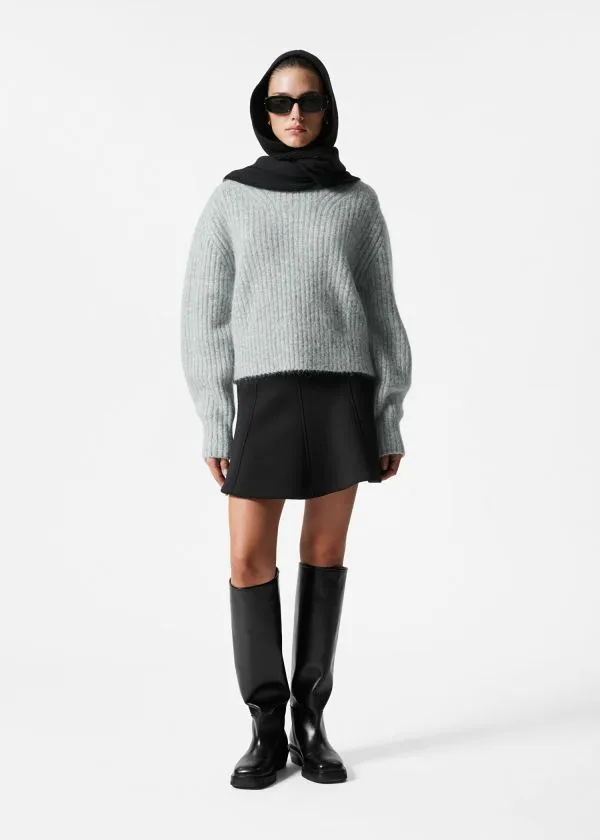 Women Knitwear and Other Stories RibKnit Jumper Grey
