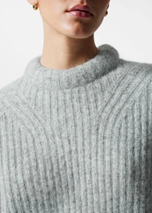 Women Knitwear and Other Stories RibKnit Jumper Grey
