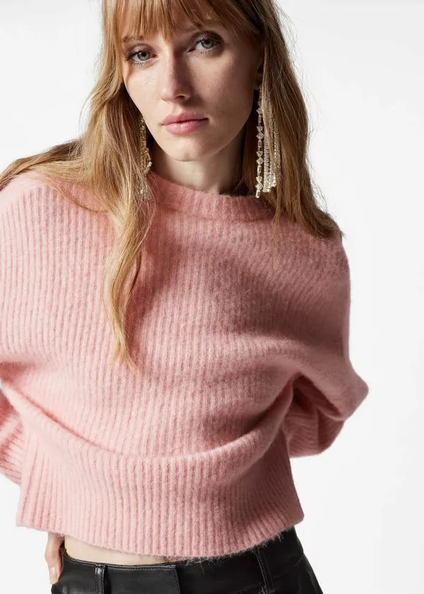 Women Knitwear and Other Stories RibKnit Jumper Pink