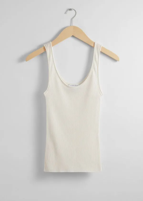 Women Knitwear and Other Stories RibKnit Tank Top White