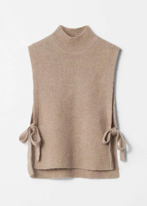Women Knitwear and Other Stories Wool Bib Collar Mole
