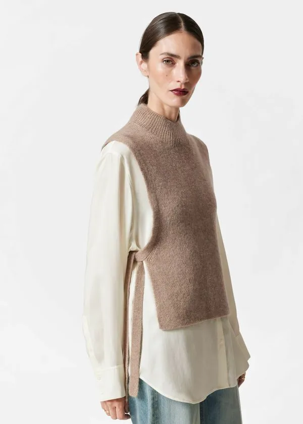 Women Knitwear and Other Stories Wool Bib Collar Mole
