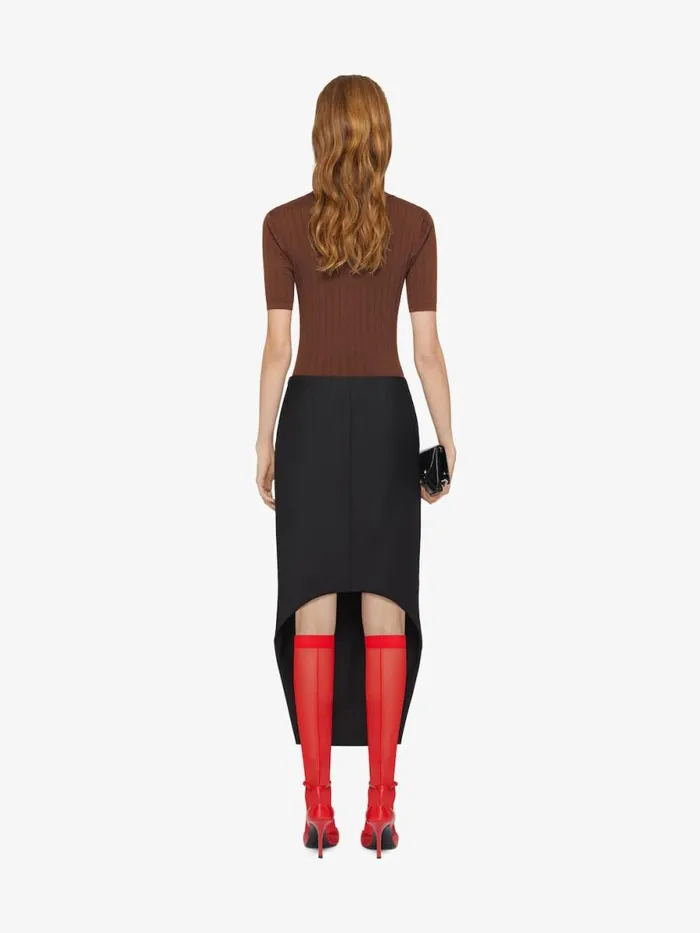 Women Knitwear Givenchy Polo Sweater In Wool With 4G Detail Moka Brown