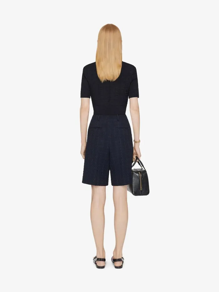 Women Knitwear Givenchy Slim Fit Polo In 4G Jacquard Black