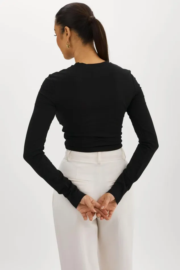 Women KSENIA Twist Top Black LAMARQUE Tops Women KSENIA Twist Top Black LAMARQUE Tops