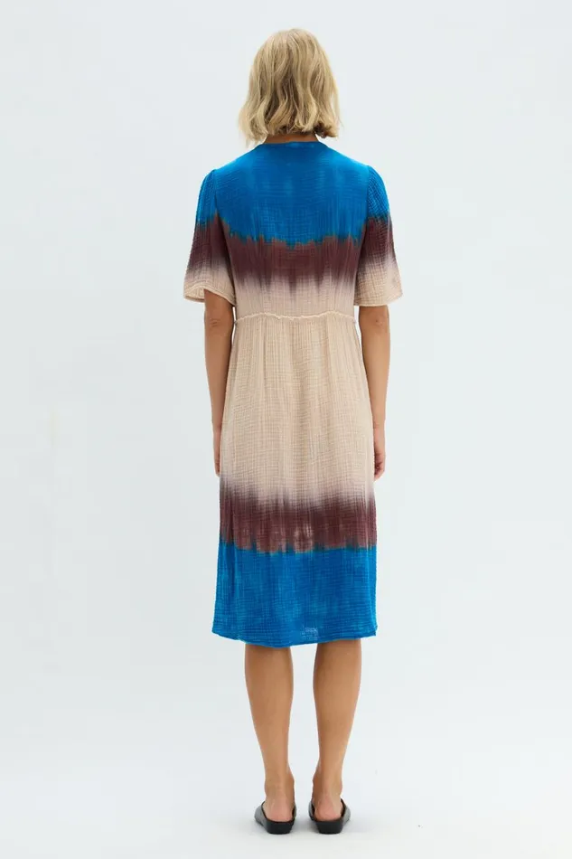 Women Lapis Multi Dual Gauze Garden Dress Raquel Allegra Jackets