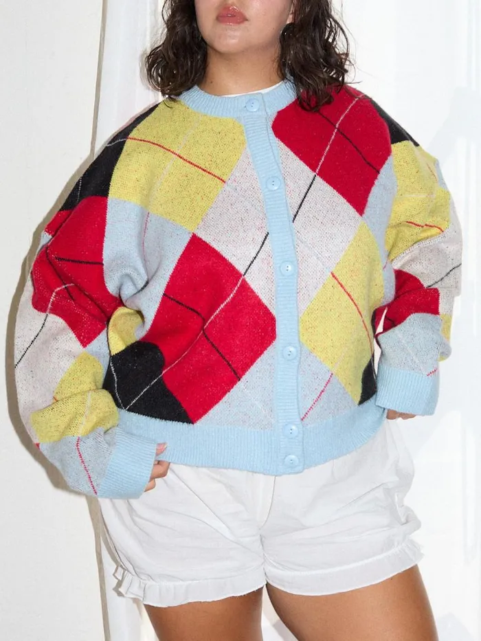Women Lauda Cardi Cirque Argyle Lisa Says Gah Tops