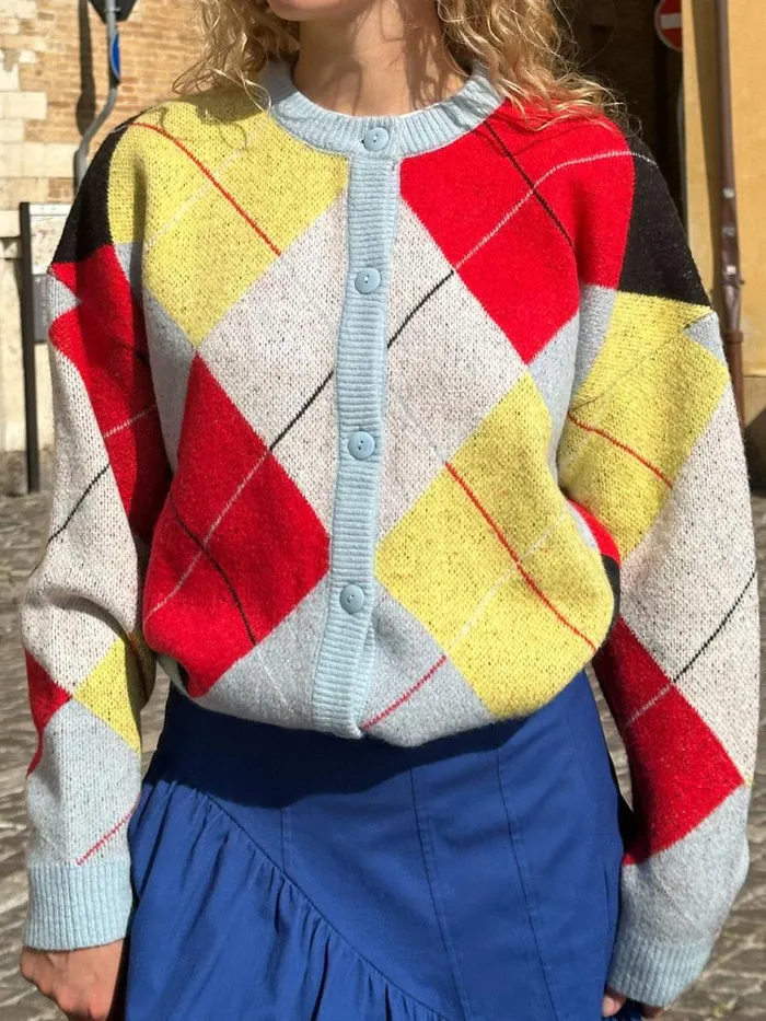 Women Lauda Cardi Cirque Argyle Lisa Says Gah Tops