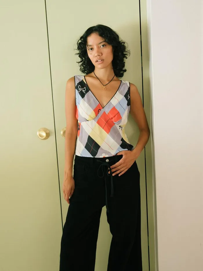 Women Lia Top Cirque Argyle Lisa Says Gah Sleeveless Tops