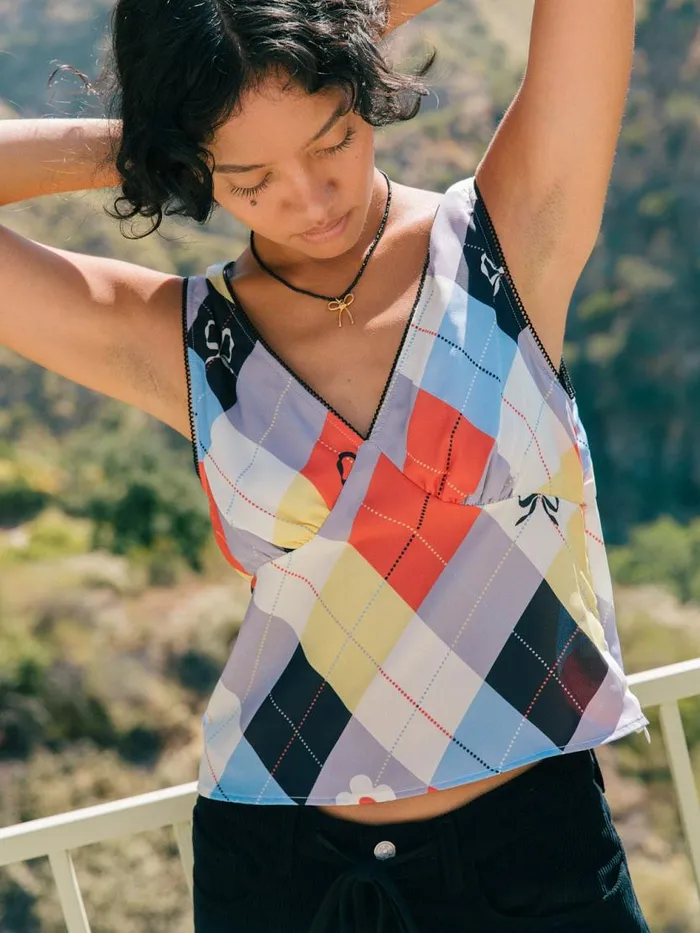Women Lia Top Cirque Argyle Lisa Says Gah Sleeveless Tops