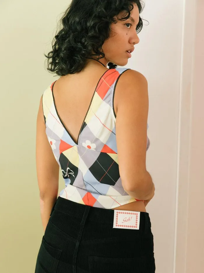 Women Lia Top Cirque Argyle Lisa Says Gah Sleeveless Tops