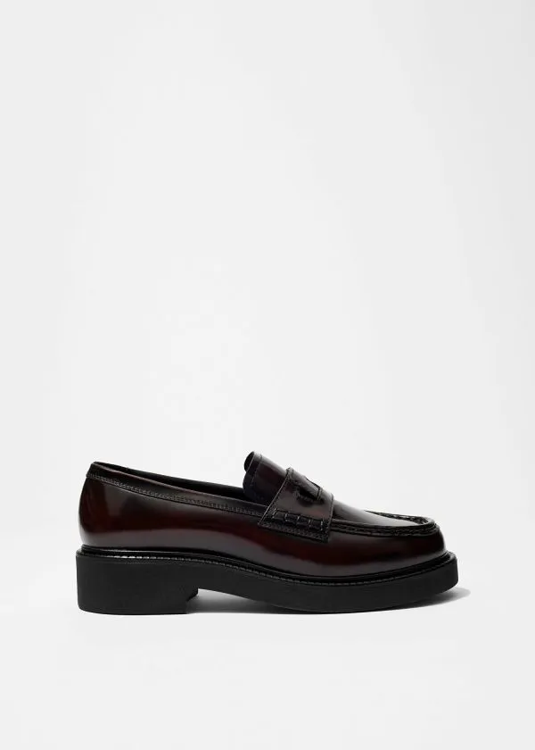Women Loafers and Other Stories Chunky Leather Loafers Red