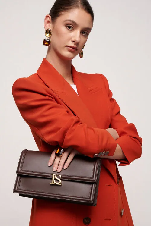 Women Luisa Spagnoli Iri Iri BrownGold Crossbody bags Women Luisa Spagnoli Iri Iri BrownGold Crossbody bags