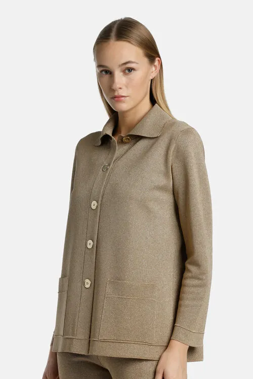Women Luisa Spagnoli Zibaldone Zibaldone Light Gold Jackets and Blazers