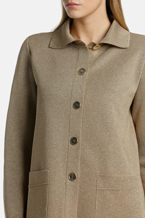 Women Luisa Spagnoli Zibaldone Zibaldone Light Gold Jackets and Blazers