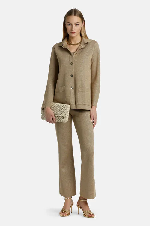 Women Luisa Spagnoli Zibaldone Zibaldone Light Gold Jackets and Blazers
