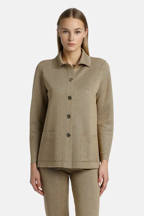 Women Luisa Spagnoli Zibaldone Zibaldone Light Gold Jackets and Blazers