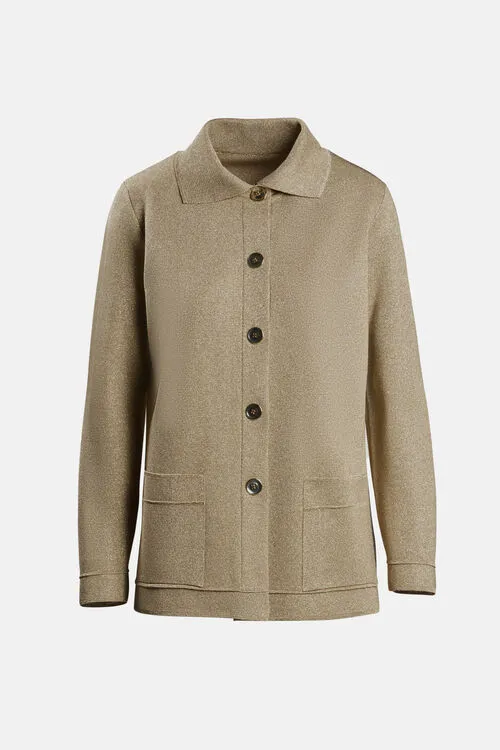 Women Luisa Spagnoli Zibaldone Zibaldone Light Gold Jackets and Blazers