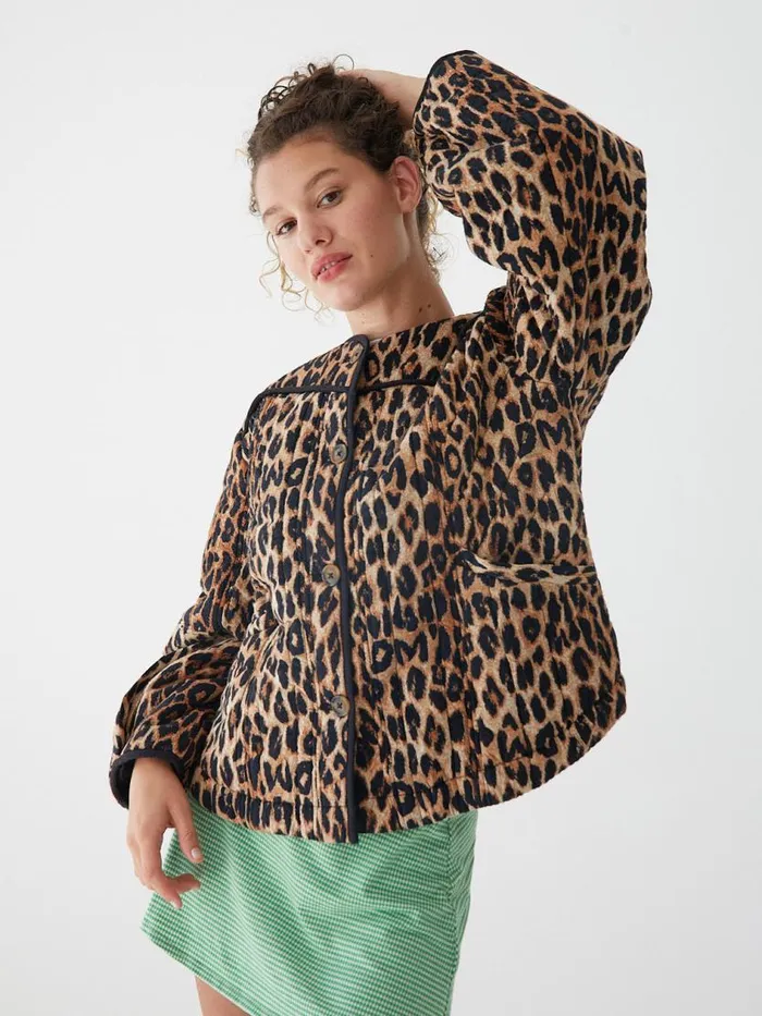 Women Macey Quilted Jacket Leopard Lisa Says Gah Jackets Outerwear