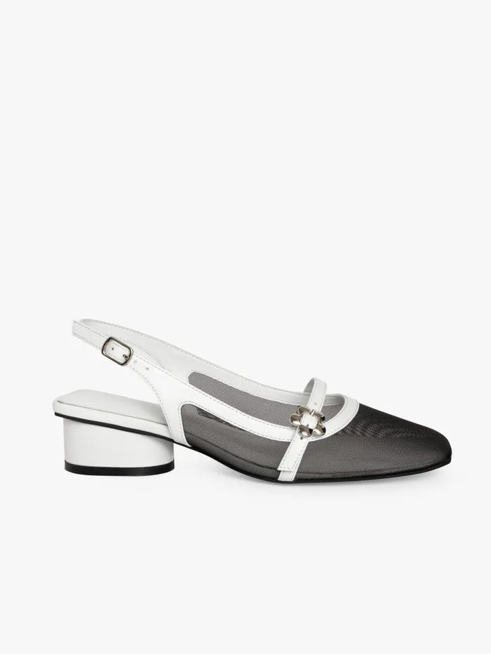 Women Mackie Heel Black Mesh Lisa Says Gah Heels