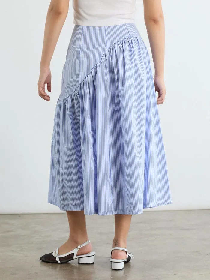 Women Maeve Midi Skirt Blue Stripe Lisa Says Gah Skirts
