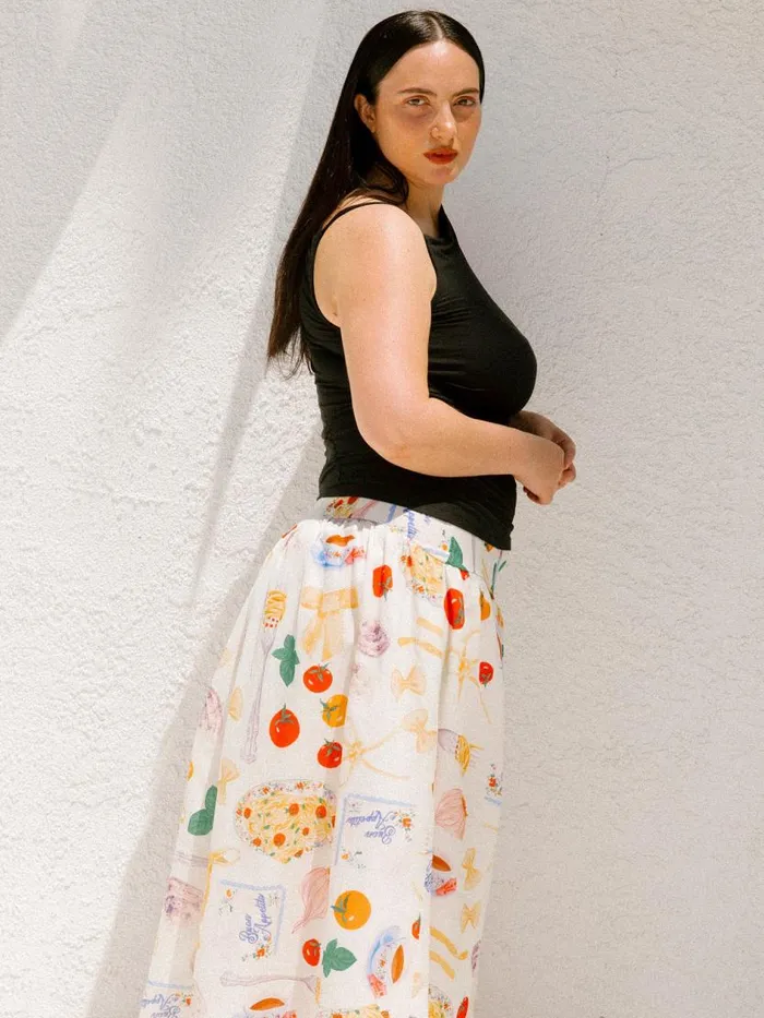 Women Maeve Midi Skirt Buon Appetito Ivory Lisa Says Gah Bottoms