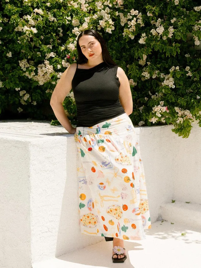 Women Maeve Midi Skirt Buon Appetito Ivory Lisa Says Gah Bottoms