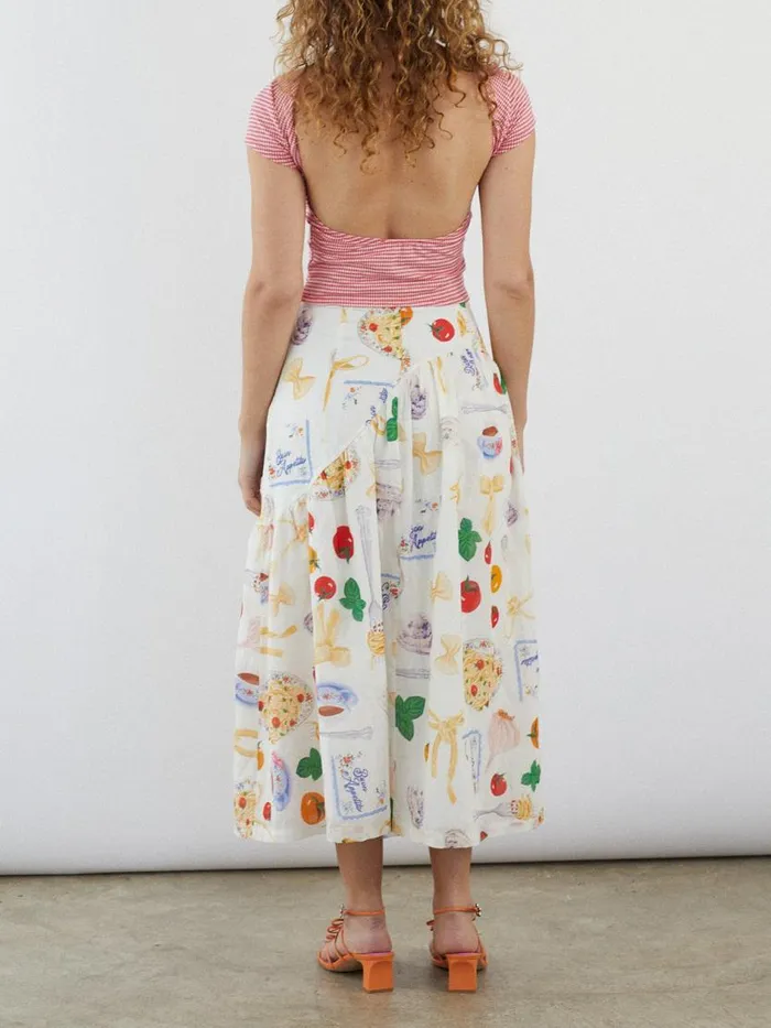 Women Maeve Midi Skirt Buon Appetito Ivory Lisa Says Gah Bottoms
