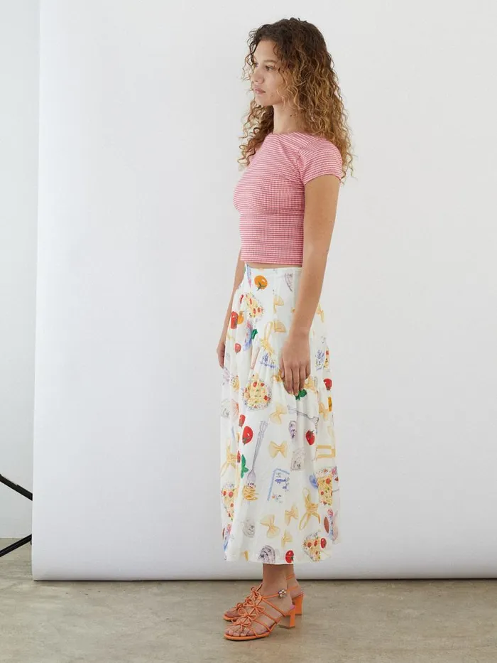 Women Maeve Midi Skirt Buon Appetito Ivory Lisa Says Gah Bottoms