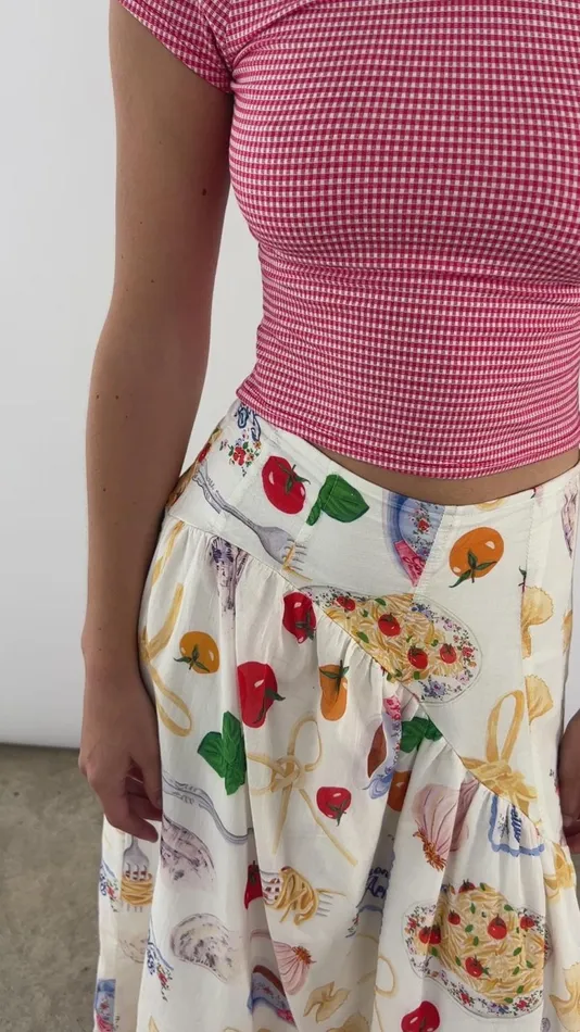Women Maeve Midi Skirt Buon Appetito Ivory Lisa Says Gah Bottoms