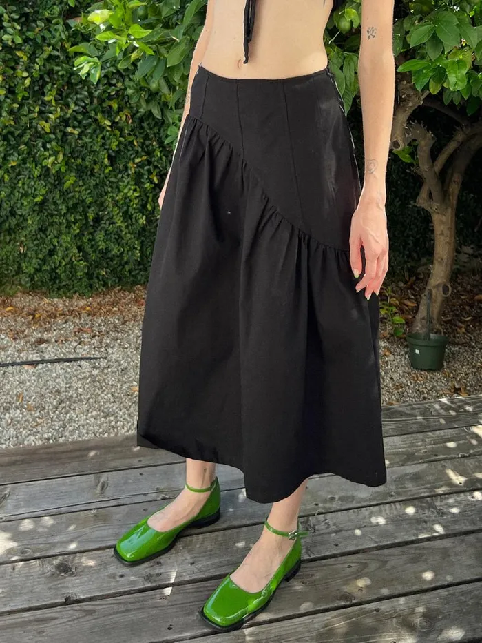 Women Maeve Midi Skirt Caviar Twill Lisa Says Gah Skirts