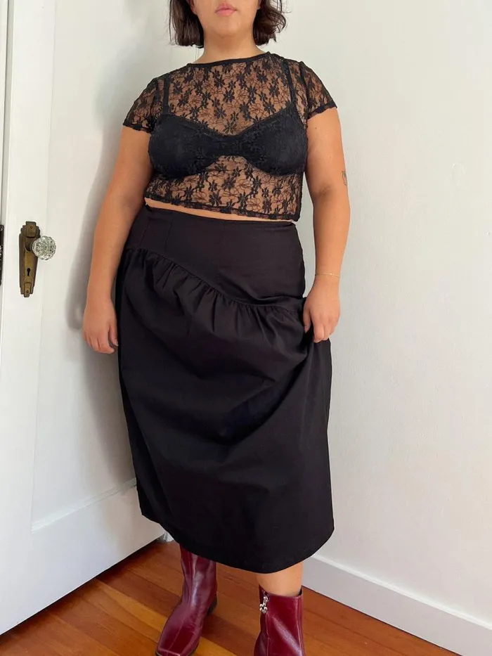 Women Maeve Midi Skirt Caviar Twill Lisa Says Gah Skirts