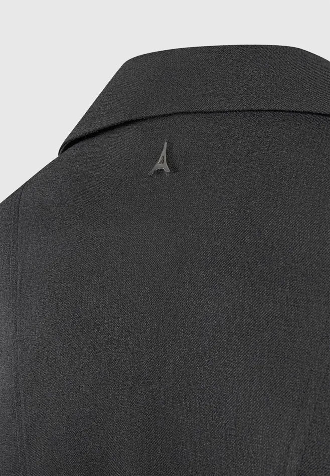Women Manire De Voir Asymmetric Tailored Cropped Blazer Dark Grey