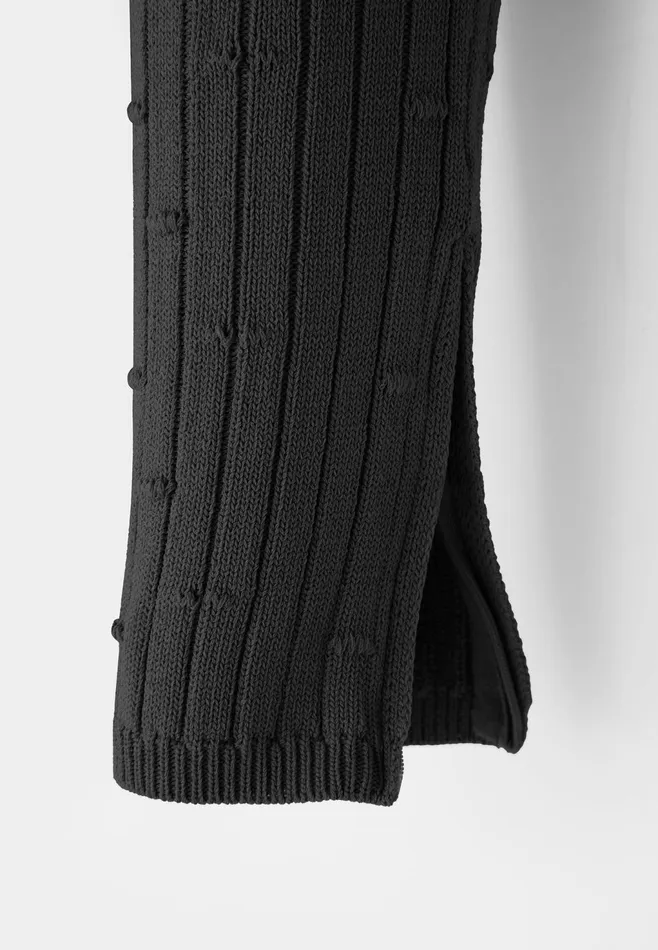 Women Manire De Voir Distressed Knitted Cut Out Jumpsuit Black