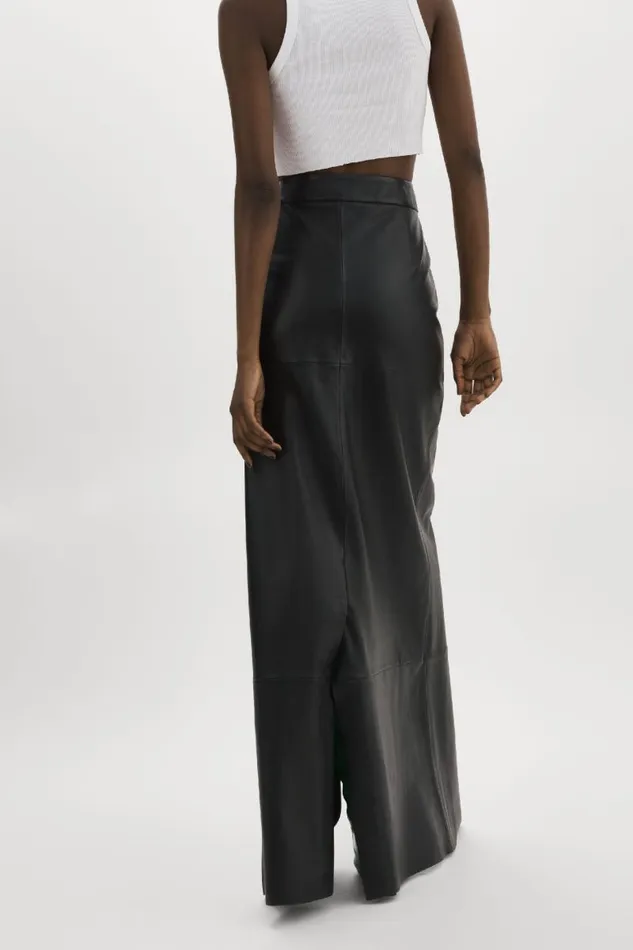 Women MARIETTE Leather Maxi Skirt Black LAMARQUE Skirts Women MARIETTE Leather Maxi Skirt Black LAMARQUE Skirts