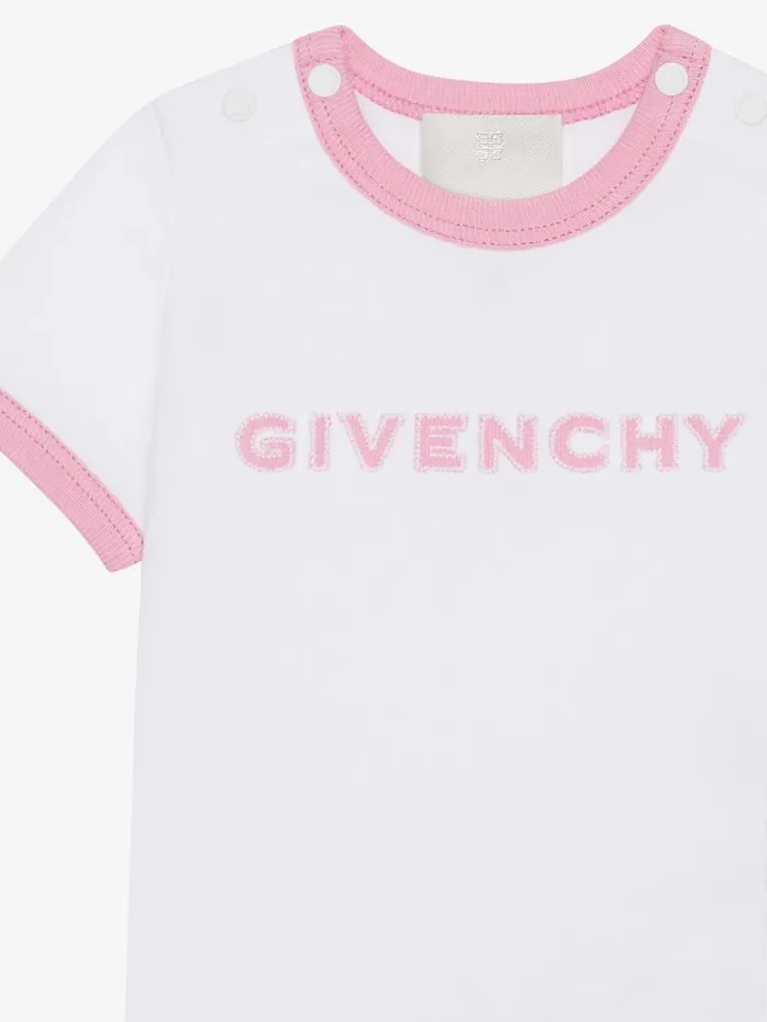 WomenMen Baby 1 Month To 3 Years Givenchy GIVENCHY 4G Tshirt And Shorts In Cotton Gift Set Pink