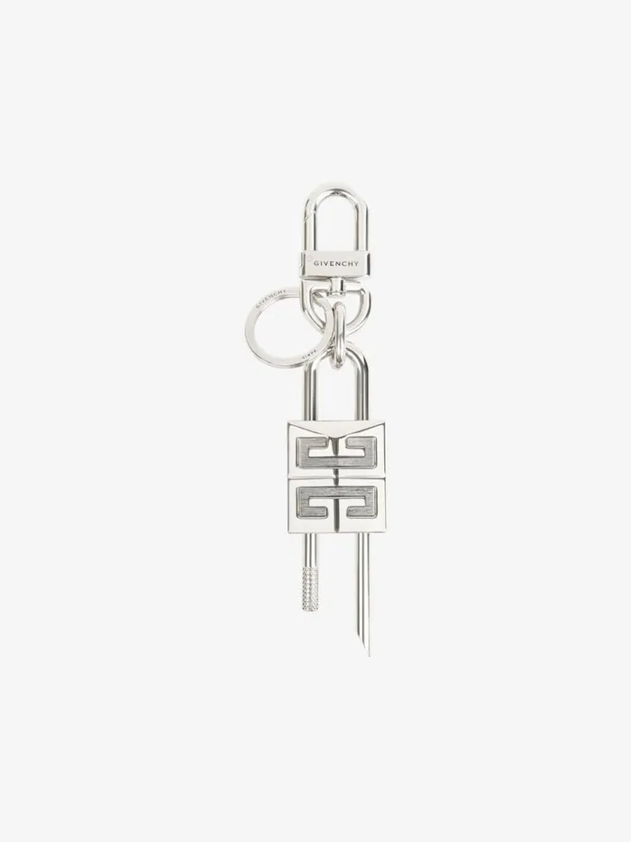 WomenMen Belts Givenchy 4G Padlock Keyring In Metal Silvery