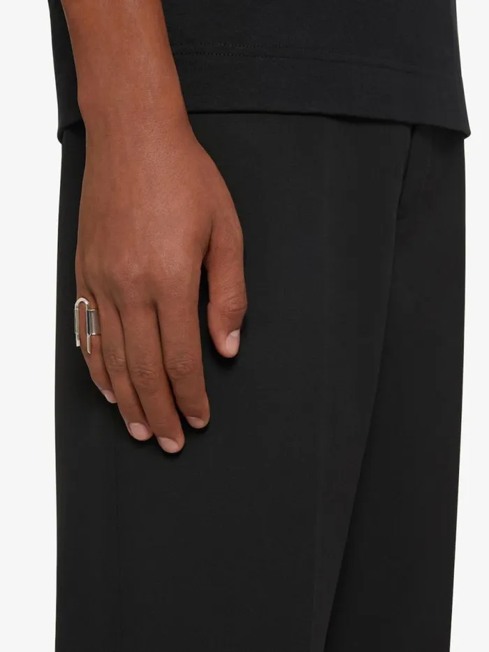 WomenMen Jewelry Givenchy U Lock Ring In Metal Silvery WomenMen Jewelry Givenchy U Lock Ring In Metal Silvery