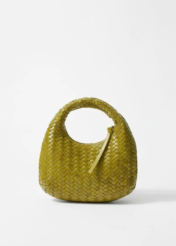 Women Mini Bags and Other Stories Small BraidedLeather Bag Olive